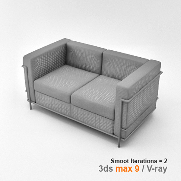 3d le corbusier lc2 2 - chair 2 05 by lajhar